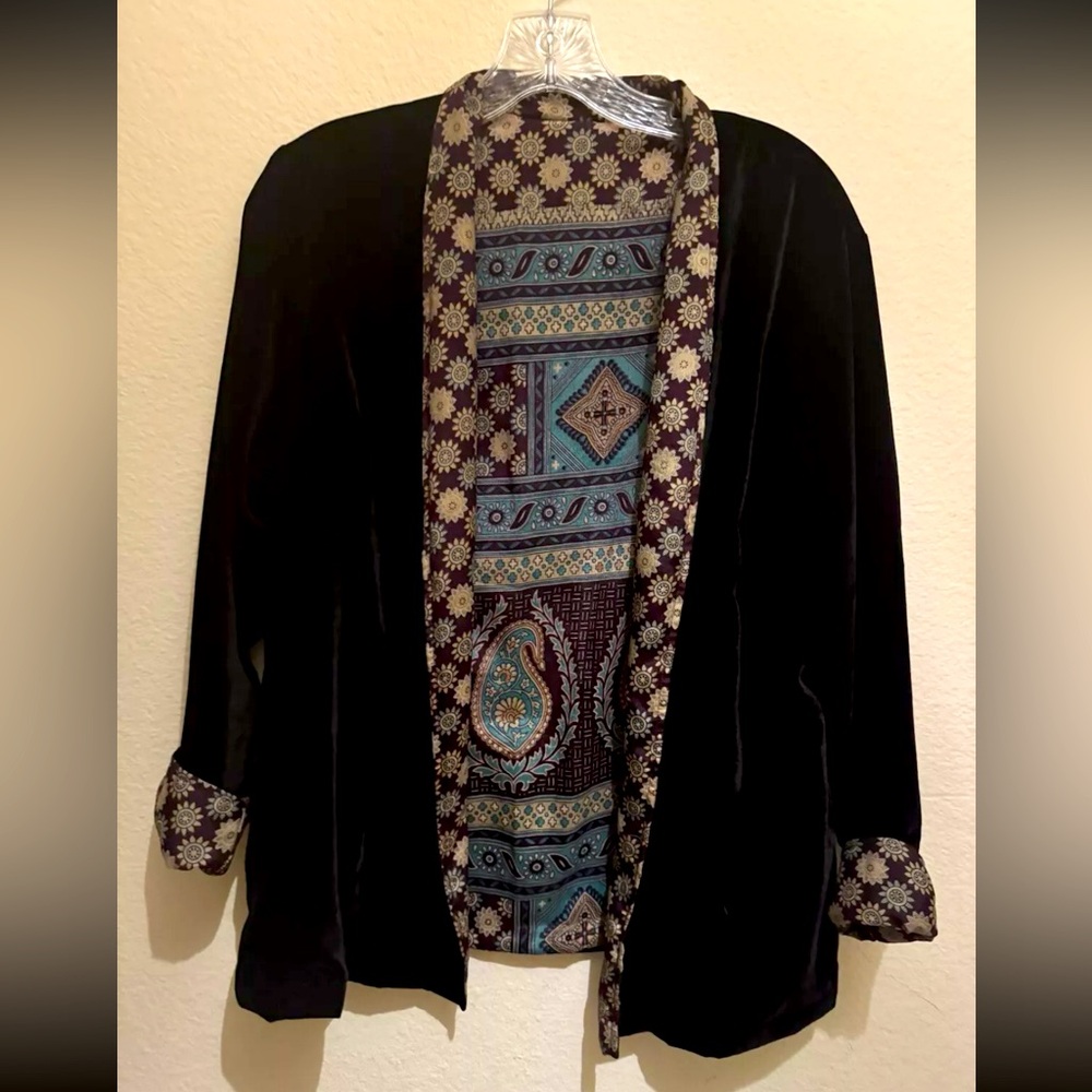 Sun Child Velvet and Silk Reversible Jacket BRAND NEW and NEVER WORN.